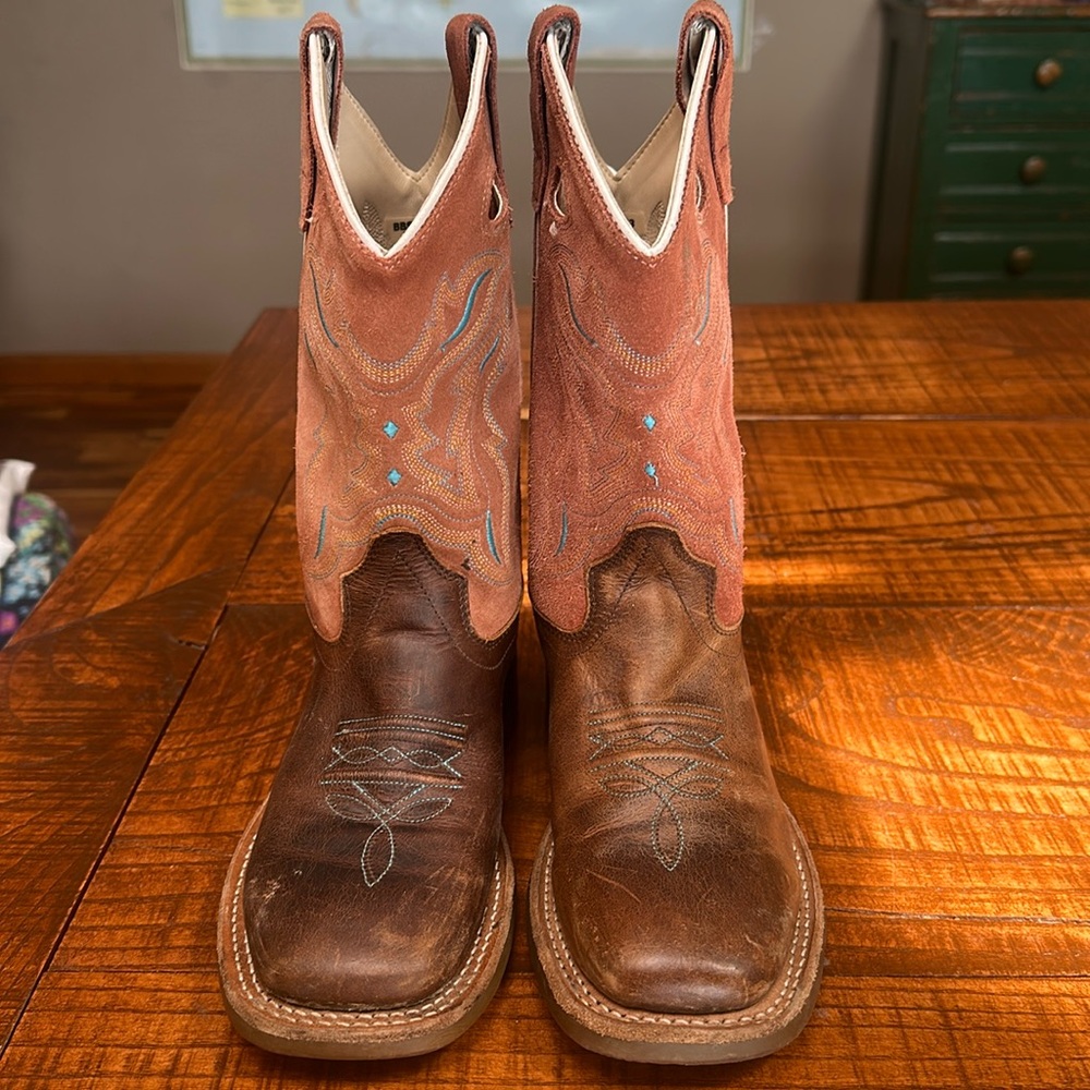 Kids Brown and Tan Western Boots
